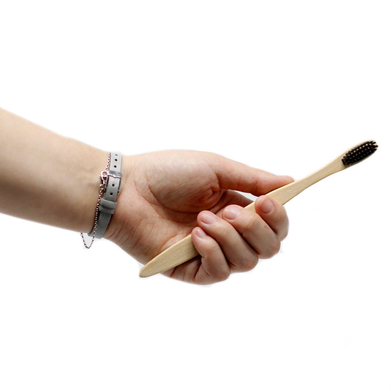 Bamboo Toothbrush Charcoal Single - Med Soft - Euphoriq